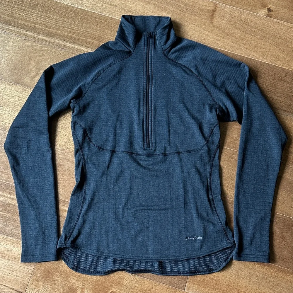 Patagonia Capilene 4 Black Quarter Zip Top - Picture 1 of 10